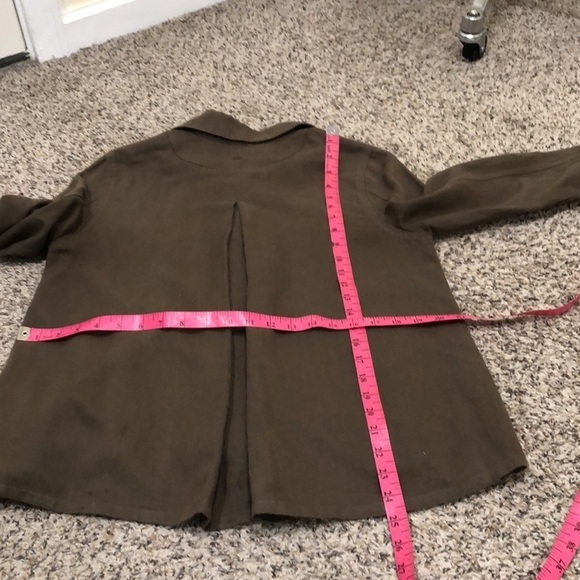 O’Neill Utility Jacket Size Small Olive Green Cotton Ramie Linen Blend - Picture 9 of 10